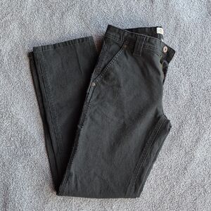Dickies FLEX Relaxed Straight Fit Duck Carpenter Pants In Rinsed Black Size 2